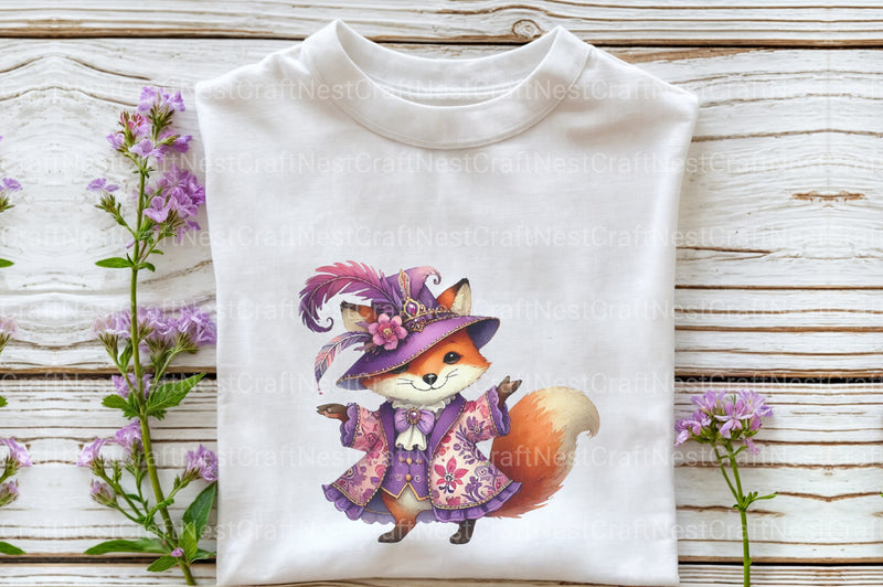 Mardi Gras Fox Clipart Bundle - CraftNest - Digital Crafting and Art