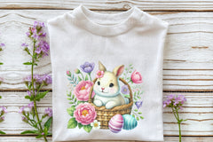 Easter Bunny In A Basket Clipart Bundle - CraftNest - Digital Crafting and Art