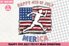 Happy 4th July Heart Sprinting Clipart Bundle