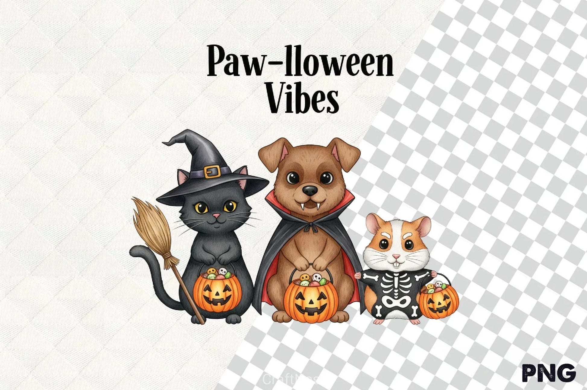 Halloween Pets & Pumpkins Clipart Bundle - CraftNest - Digital Crafting and Art