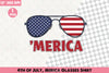 4th of July Merica Glasses Shirt Clipart Bundle