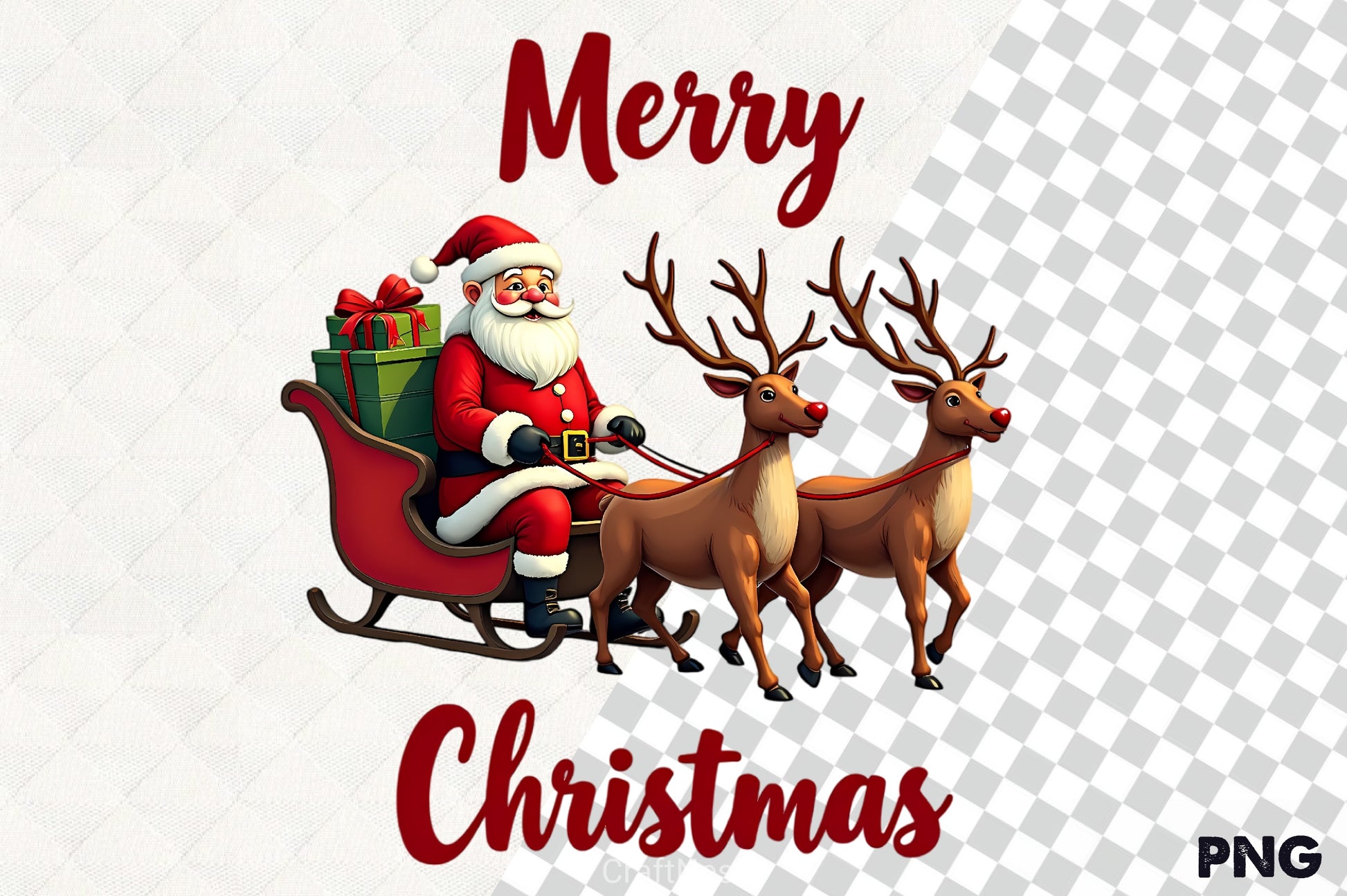 Vintage Santa Sleigh T Shirt Clipart Bundle - CraftNest - Digital Crafting and Art