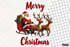 Vintage Santa Sleigh T Shirt Clipart Bundle - CraftNest - Digital Crafting and Art