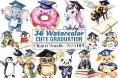 Cute Graduation Clipart Bundle 22 - CraftNest - Digital Crafting and Art
