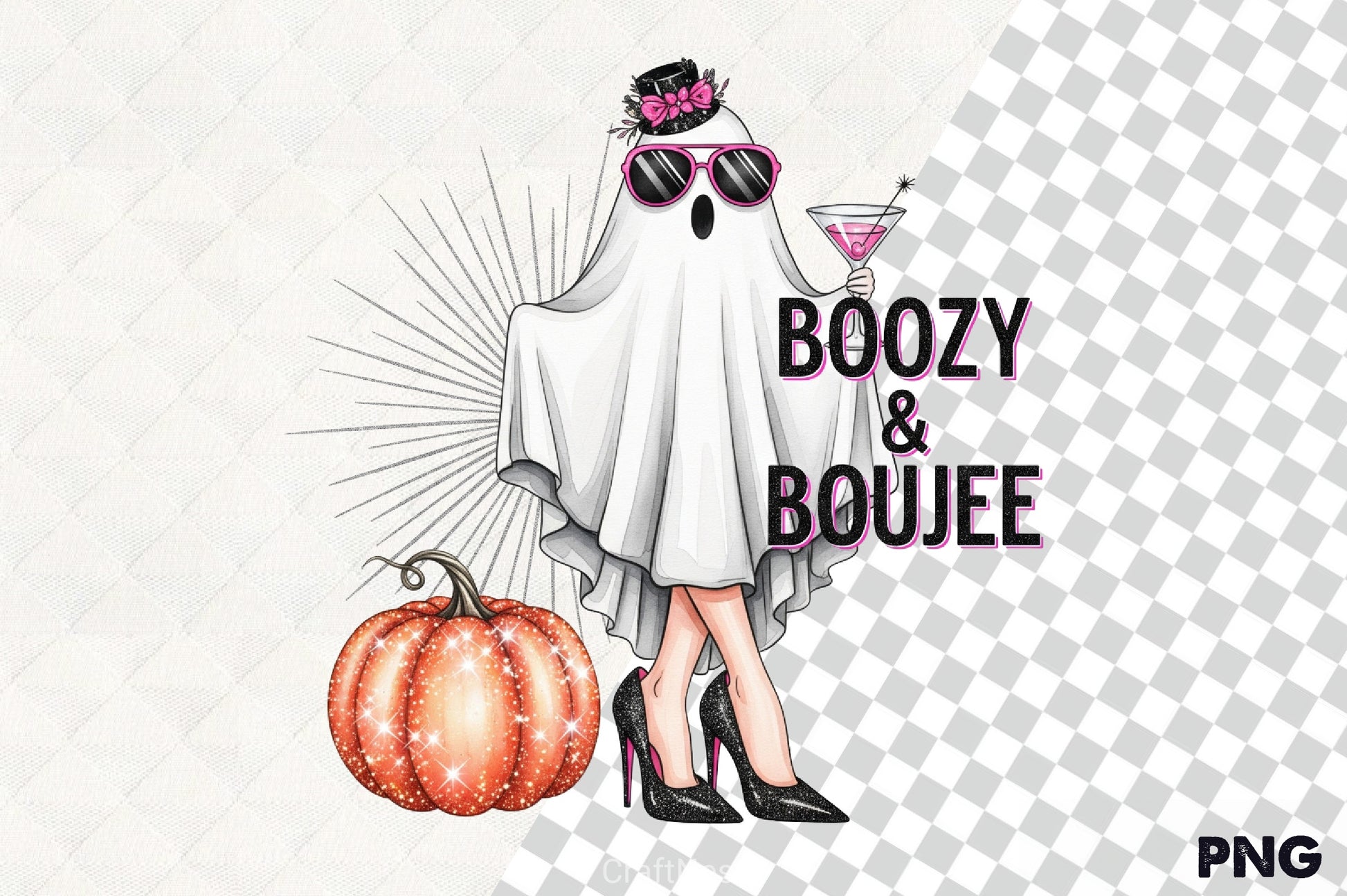 Fashionable Halloween Ghost Clipart Bundle - CraftNest - Digital Crafting and Art