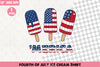 Fourth of July Ice Cream Shirt Clipart Bundle