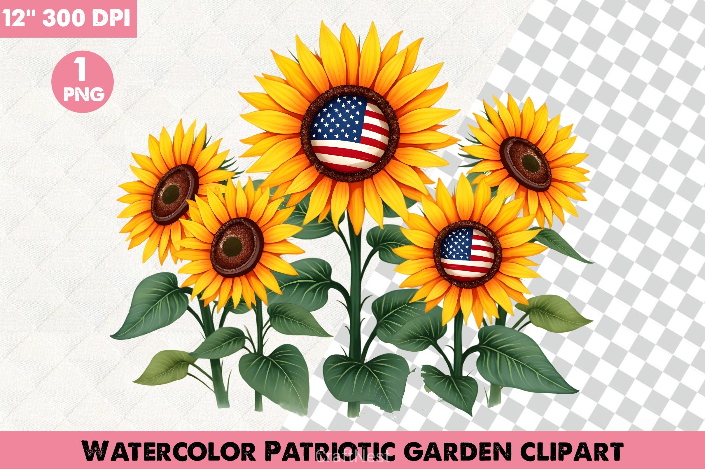 Patriotic Garden Clipart Bundle 8 - CraftNest - Digital Crafting and Art