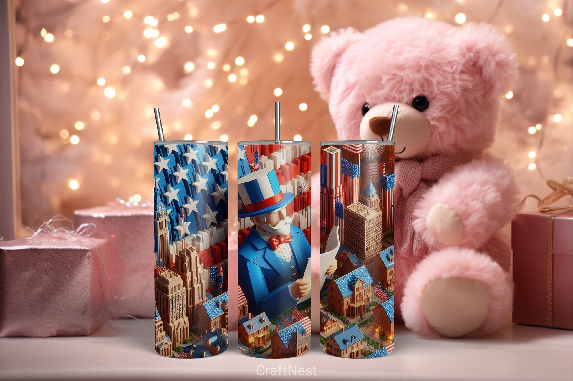 4th of July Tumbler Wrap Bundle 15 - CraftNest - Digital Crafting and Art