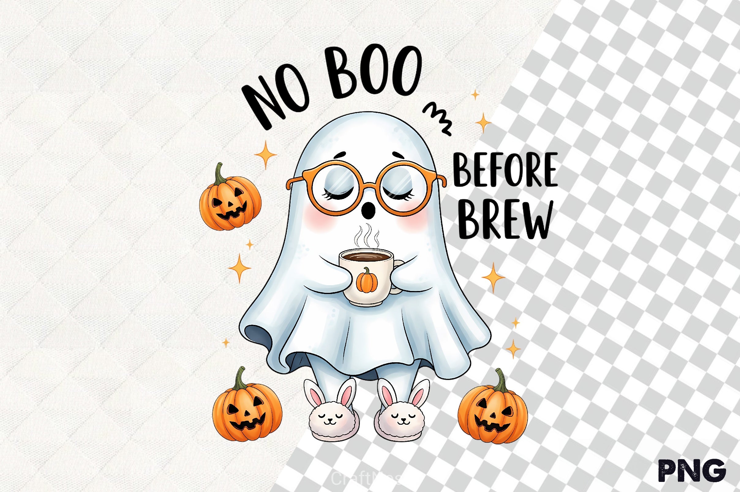 No Boo Before Brew Clipart Bundle - CraftNest - Digital Crafting and Art