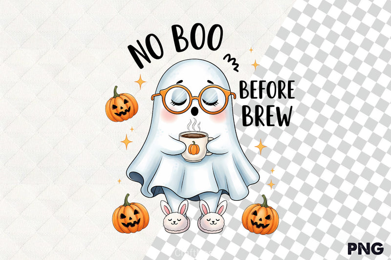 No Boo Before Brew Clipart Bundle - CraftNest - Digital Crafting and Art