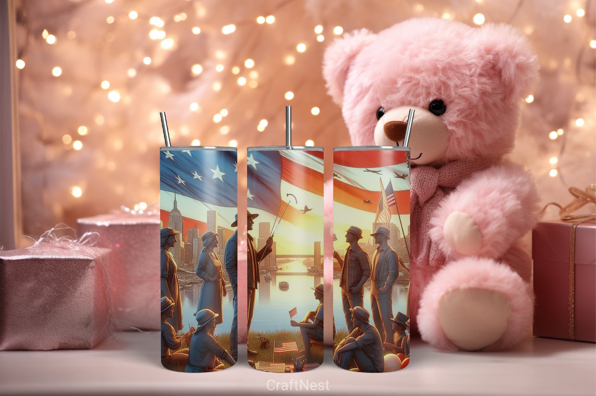 4th of July Tumbler Wrap Bundle 131 - CraftNest - Digital Crafting and Art