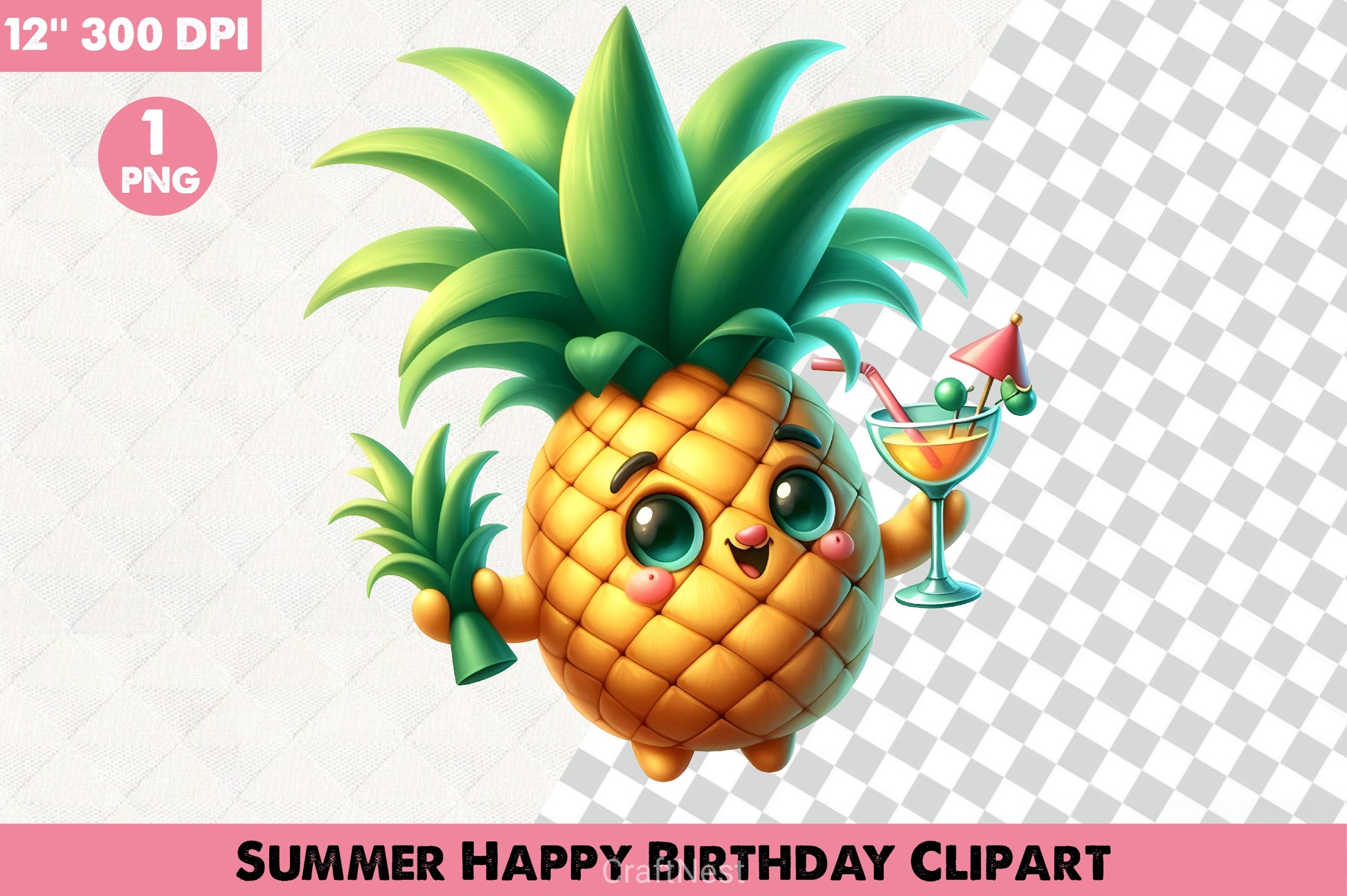 Summer Birthday Clipart Bundle - CraftNest - Digital Crafting and Art