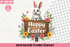 Cute Easter Rabbit Clipart Bundle - CraftNest - Digital Crafting and Art