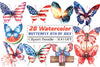 Butterfly 4th of July Clipart Bundle 34