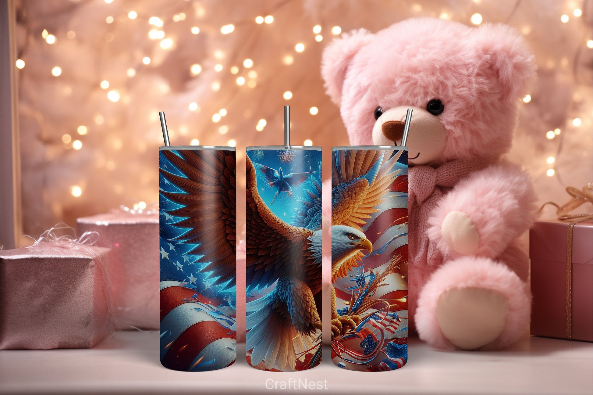 4th of July Tumbler Wrap Bundle 23 - CraftNest - Digital Crafting and Art
