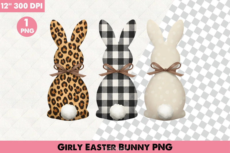 Girly Easter Bunny Clipart Bundle 41 - CraftNest - Digital Crafting and Art