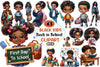 Black Kids Back to School Clipart Bundle 9