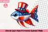 Patriotic Fish Clipart Bundle