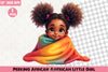 Peeking African American Girl Clipart Bundle 2