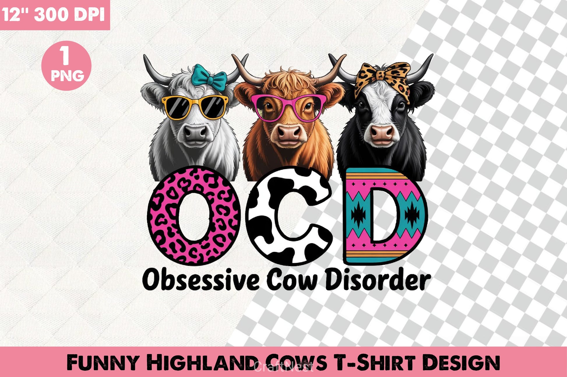 Funny Highland Cows T Shirt Clipart Bundle - CraftNest - Digital Crafting and Art