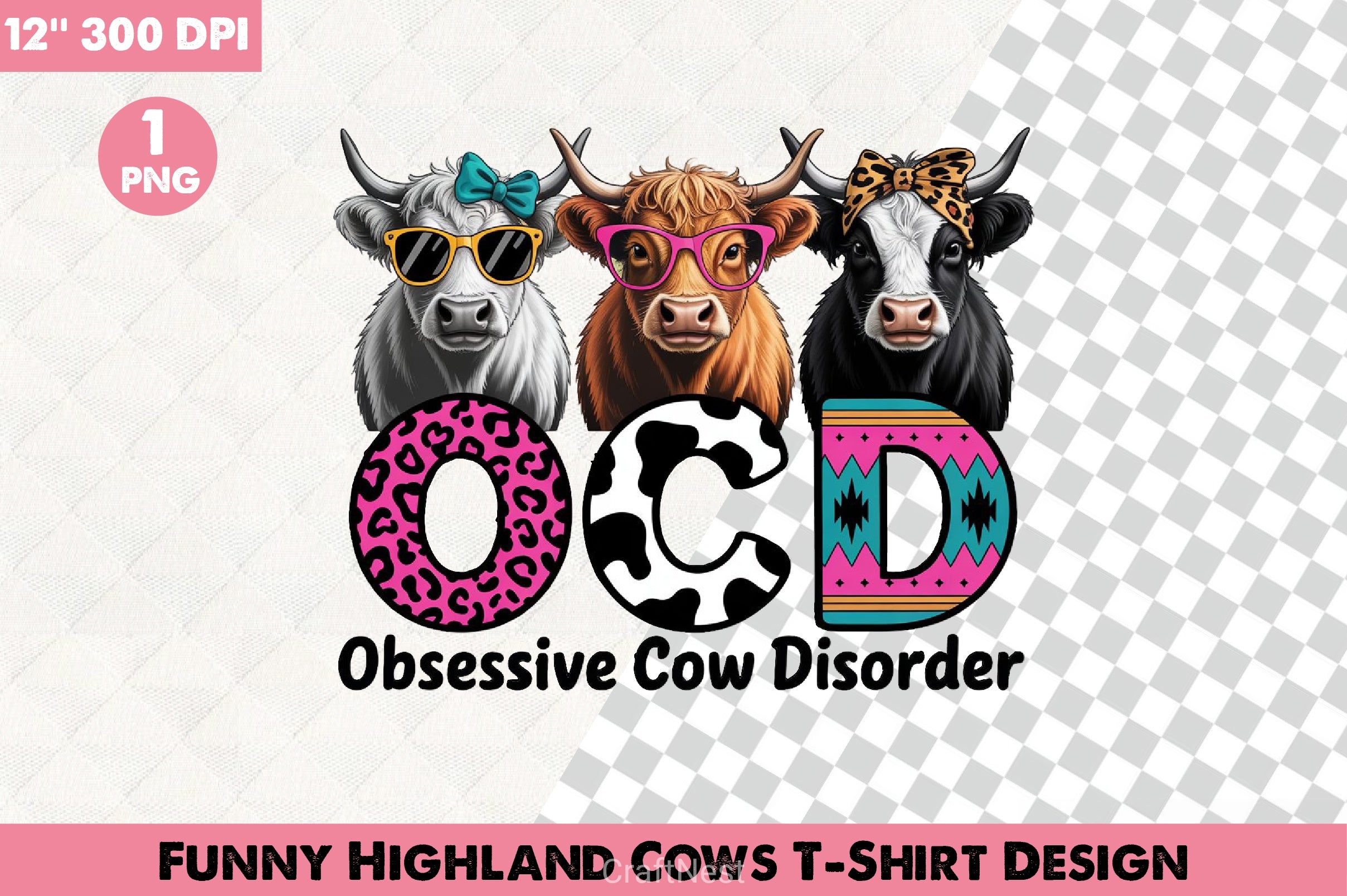 Funny Highland Cows T Shirt Clipart Bundle - CraftNest - Digital Crafting and Art