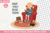 Funny Book Lover Clipart Bundle 55