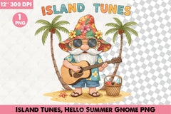 Island Tunes Summer Gnome Clipart Bundle - CraftNest - Digital Crafting and Art