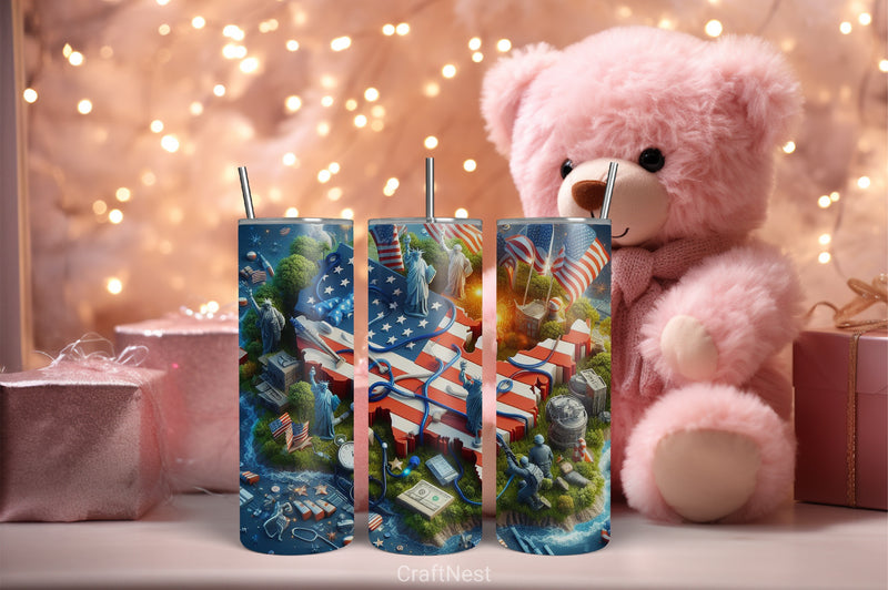 4th of July Tumbler Wrap Bundle 143 - CraftNest - Digital Crafting and Art