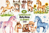 Whimsical Baby Horse Clipart Bundle