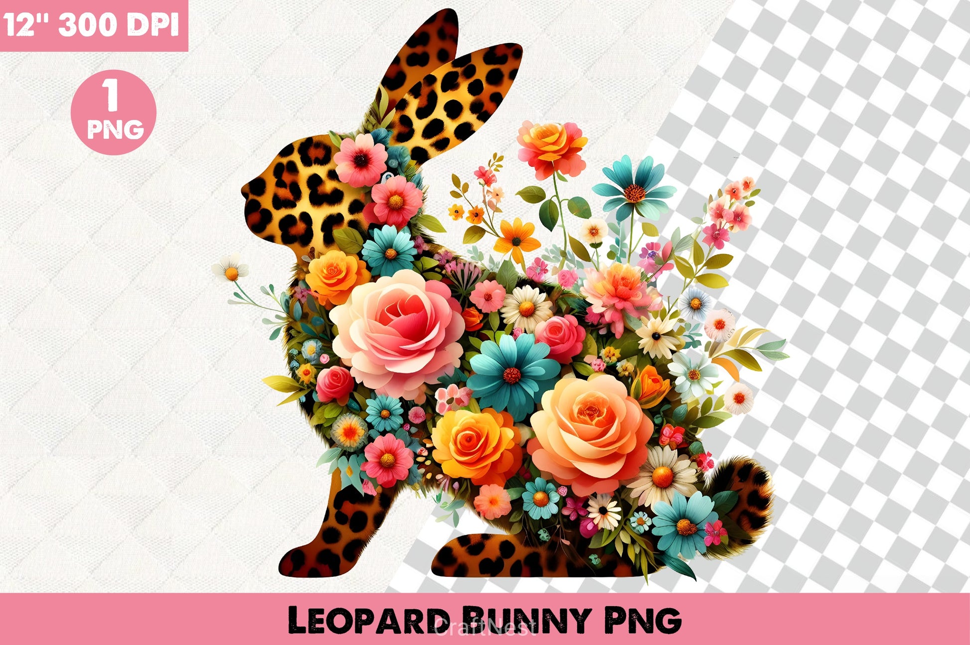 Leopard Bunny Clipart Bundle - CraftNest - Digital Crafting and Art