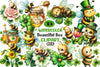 St. Patrick's Day Bee Clipart Bundle