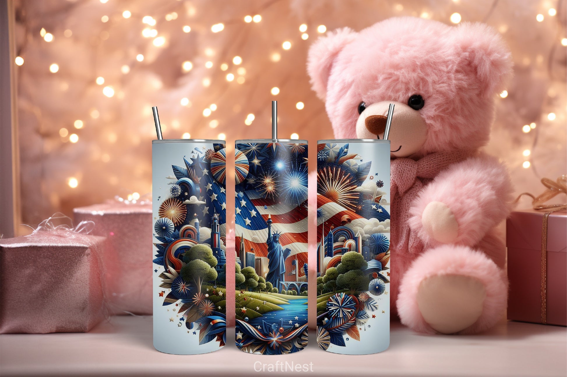 4th of July Tumbler Wrap Bundle  14 - CraftNest - Digital Crafting and Art