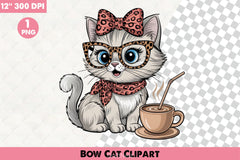Bow Cat Clipart Bundle 2 - CraftNest - Digital Crafting and Art