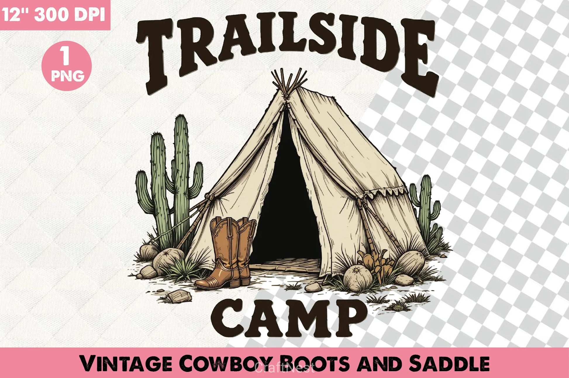 Vintage Cowboy Boots & Saddle Clipart Bundle - CraftNest - Digital Crafting and Art