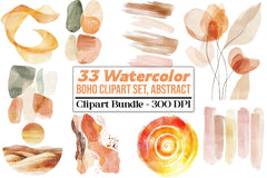 Boho Abstract Clipart Bundle Set - CraftNest - Digital Crafting and Art