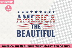 America The Beautiful Shirt & 4th of July Clipart Bundle - CraftNest - Digital Crafting and Art