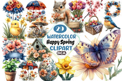 Happy Spring Clipart Bundle 6 - CraftNest - Digital Crafting and Art