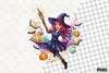 Energetic Halloween Witch Clipart Bundle