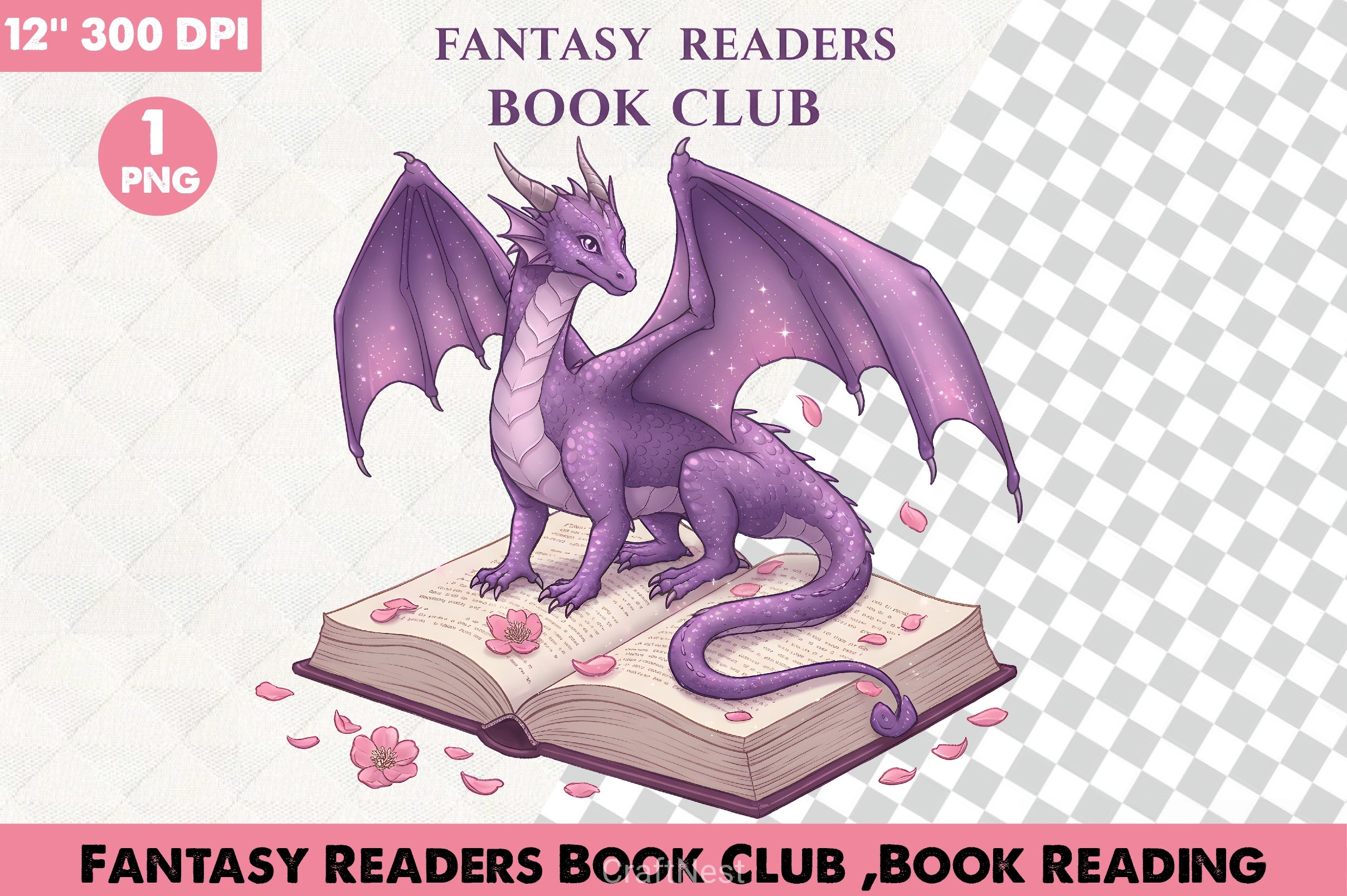 Fantasy Readers Book Club Clipart Bundle   3 - CraftNest - Digital Crafting and Art