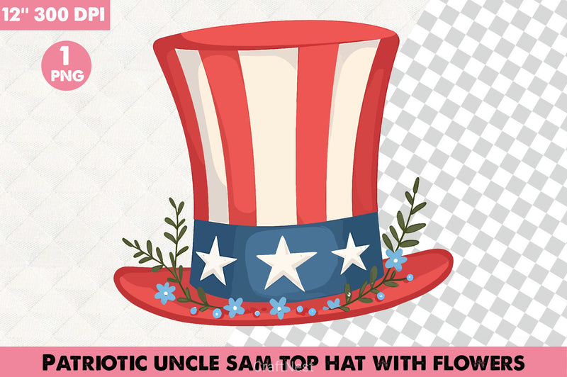 Patriotic Uncle Sam Hat Clipart Bundle - CraftNest - Digital Crafting and Art