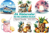Retro Summer Beach Clipart Bundle 2