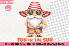 Fun In The Sun: Summer Gnome Clipart Bundle - CraftNest - Digital Crafting and Art