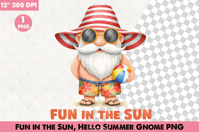 Fun In The Sun: Summer Gnome Clipart Bundle - CraftNest - Digital Crafting and Art