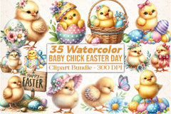 Easter Baby Chick Clipart Bundle - CraftNest - Digital Crafting and Art