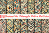 Geometric Triangle Retro Pattern Background Clipart Bundle