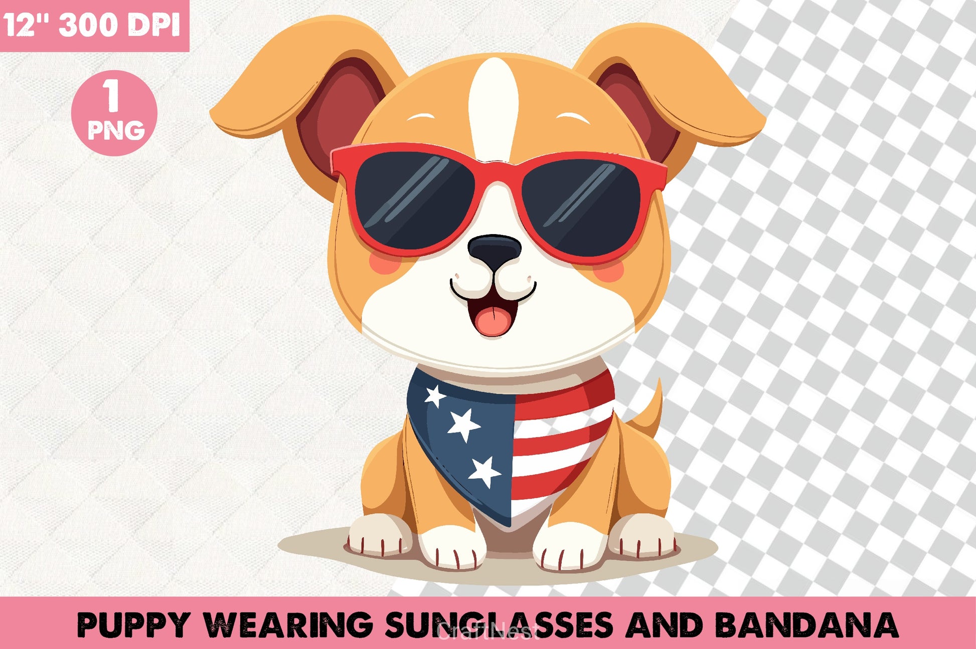 Patriotic Puppy Clipart Bundle - CraftNest - Digital Crafting and Art