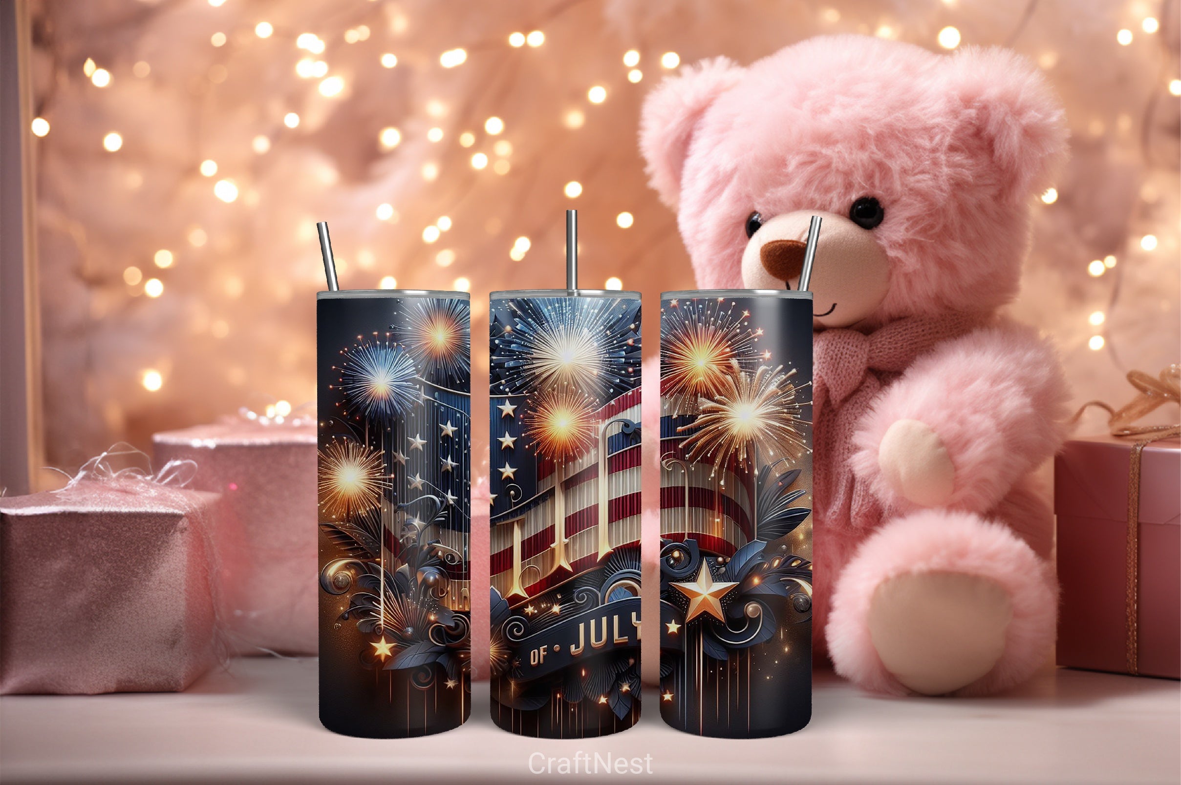 4th of July Tumbler Wrap Bundle 119 - CraftNest - Digital Crafting and Art