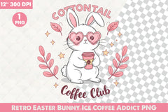 Retro Easter Bunny Iced Coffee Clipart Bundle - CraftNest - Digital Crafting and Art