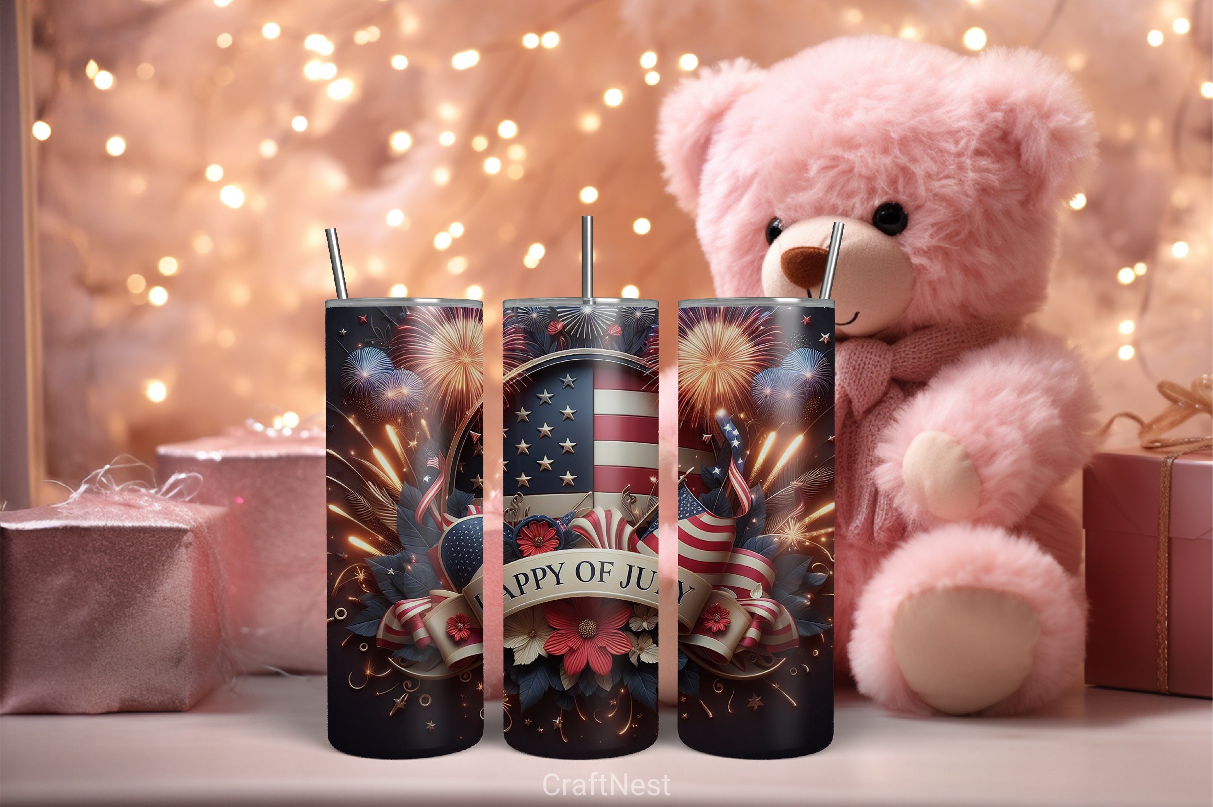 4th of July Tumbler Wrap Bundle 3 - CraftNest - Digital Crafting and Art