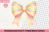 Watercolour Pastel Spring Bows Clipart Bundle 8